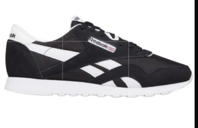Reebok Women's Classic Nylon Shoes Black/White SZ 7.5 NEW