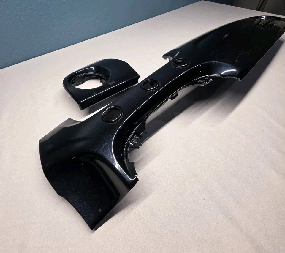 2012–2015 Fiat 500 Abarth OEM Fathom Blue Dash Trim Panel Air Vent Bezel - Image 2 of 4