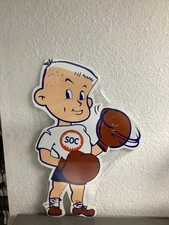 Standard Oil Company, SOC Boy  Laser Cut Metal Sign. 21” X 14” Made On 20 Gauge