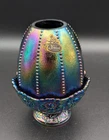 1978 Fenton #8405 Beaded Daisy Fairy Light Lamp Amethyst Carnival - Very Rare