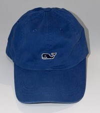 Vineyard Vines Blue Whale Logo Baseball Cap Hat Adjustable Sailboats Under Brim