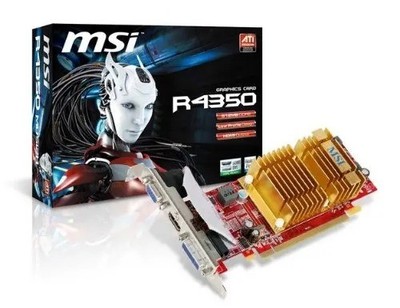 MSI ATI Radeon HD 4350 512MB PCIe Video Graphics Card R4350-MD512H VGA HDMI DVI