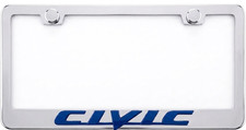 Honda Civic 3d Blue Script License Plate Frame Holder Honda Civic 3d Blue Script License Plate Frame Holder