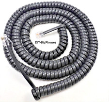Charcoal Gray 25Ft Toshiba Phone Long Handset Cord DKT6000 DKT6500 Series Curly