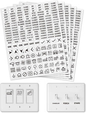 900 Pcs Light Switch Sticker Labels, 2 Styles Transparent Switch ID Stickers Swi