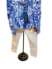 Polo Ralph Lauren -2pc Denim White Jeans leggings  Top Set -NWT - 2T/3T