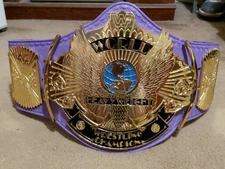 WWF Lavender Winged Eagle Title Belt 4mm Zinc 91 Royal Rumble Ultimate Warrior