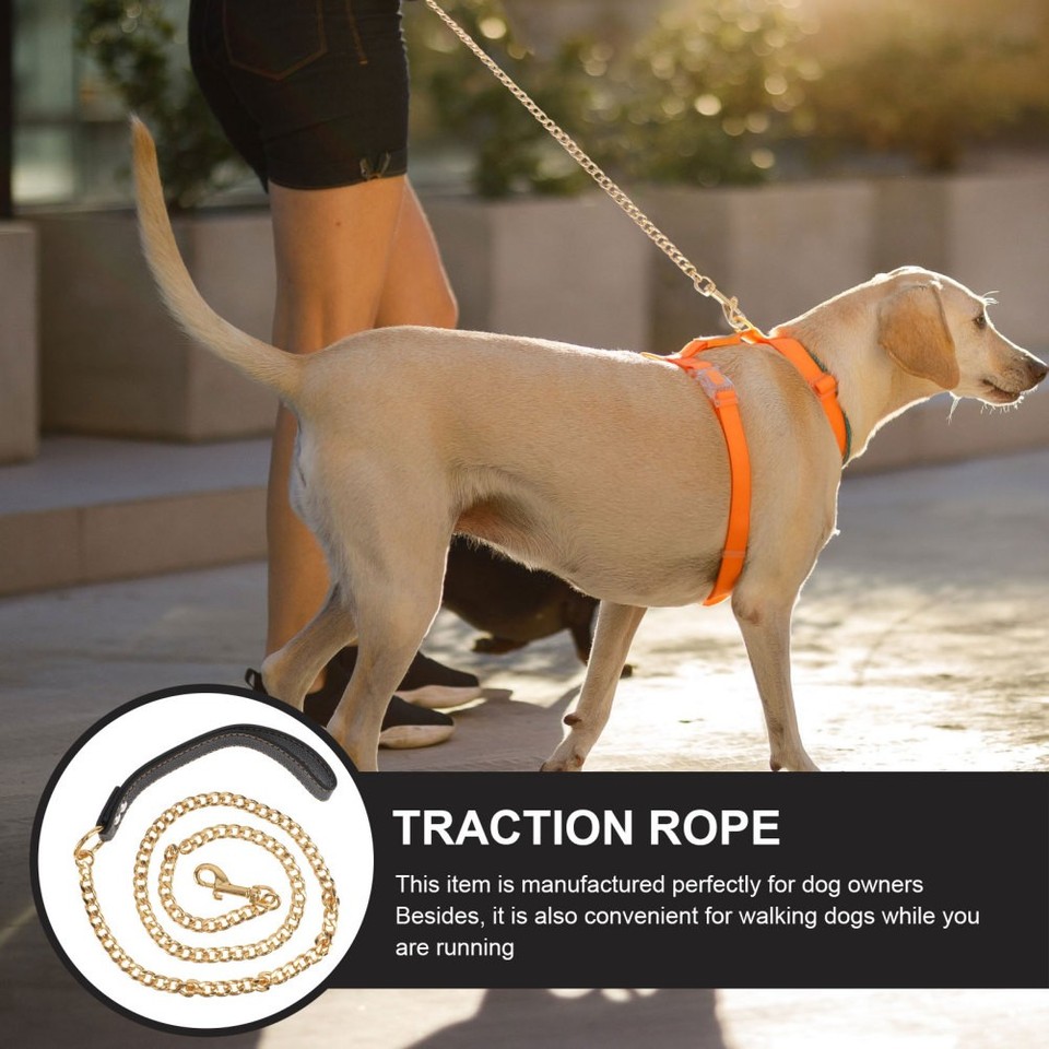 Heavy Dog Rope Heavy Duty Metal Dog Leash Chain Leashes for Large Dogs Pet Traction ...