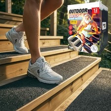 Outdoor Stair Treads - Non Slip 30" x 6" - 12-Pack 6" x 30" x 12P Black