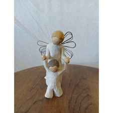 Willow tree guardian angel holiday wooden trinket