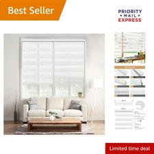 25"W x 64"H Semi-Sheer Zebra Blinds – Stylish Room Darkening Window Treatment