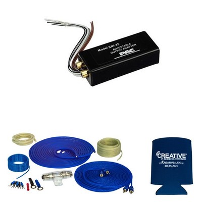 Stinger SS600XS 8GA Copper 600W Amp Wiring Kit with Pac SNI35 2 Ch Line Out Conv
