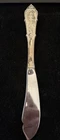 Vintage Wallace Sterling Silver Handle "Rose Point" 6-1/2" Master Butter Knife