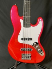Harley Benton JB-20 CAR 2025 Candy Apple Red 4-String Jazz Bass Style