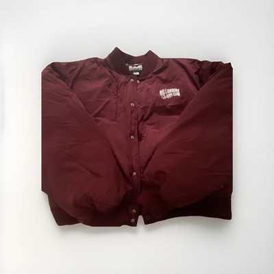 Billionaire Boys Club Burgundy Snap Front Lined Logo Bomber Jacket Men s S