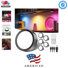 Portable RGB Puck Lights - Energy Efficient with Remote Control & 12 Hours Usage