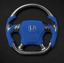 Honda Accord 2003-2007 7th Gen Real Carbon Fiber Custom Suede Steering Wheel