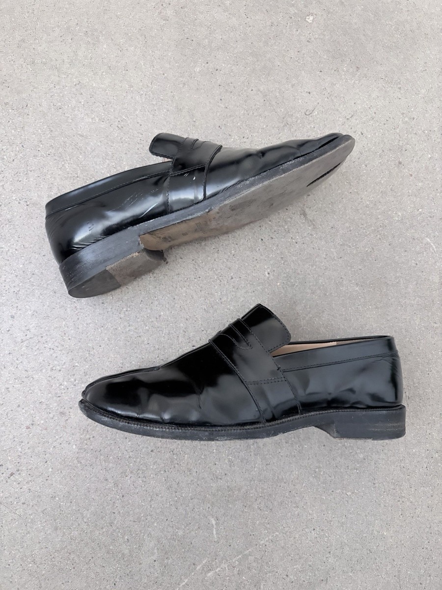 Maison Margiela Tabi Loafers Size 39 Black Split Toe Leather Shoes