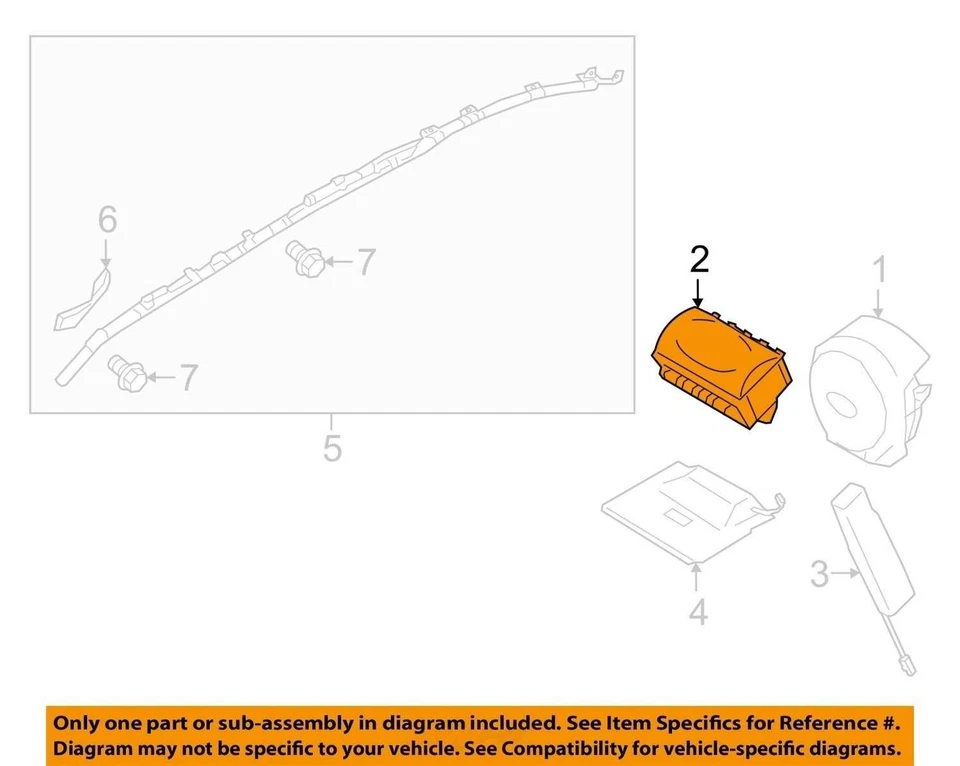 Bolsa de aire para tablero de pasajero derecho Subaru Legacy 2018-2019 OEM Foto 4 de 4