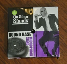 New On Stage MS7201B Black 5/8" Round Cast Iron Base Only (Stand Not Included)