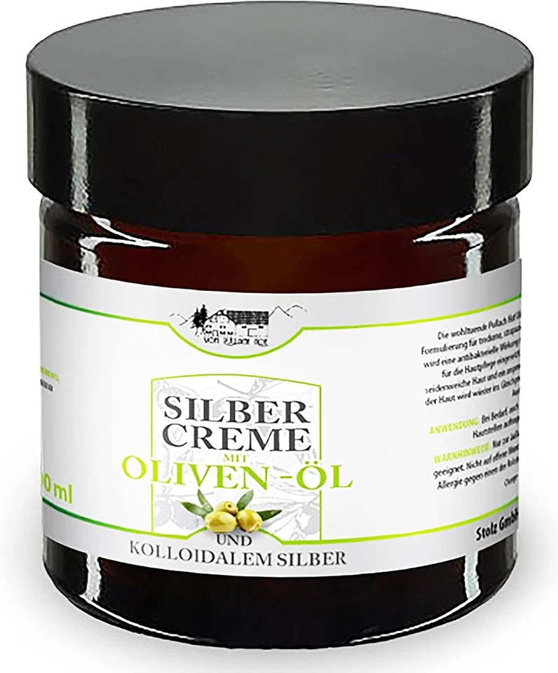 PULLACH HOF SILBERCREME 100ml mit Oliven-Öl und Kolloidalem Silber Creme Balsam Hautcreme 72