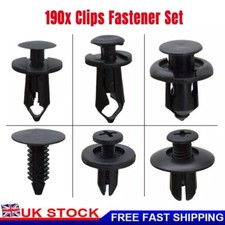 190Pcs Car Body Trim Clips Plastic Push Pin Rivet Screw Panel Fasteners Interior