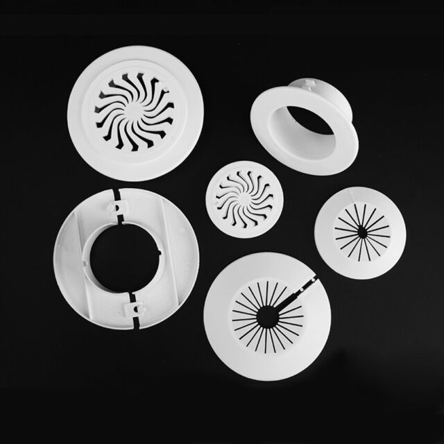 99mmx36mm Plastic Air Conditioning Wall Hole Cover White ...