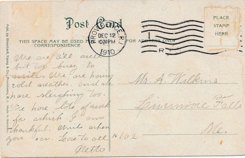 PROVIDENCE RI - Tunnel Western Entrance Postcard - 1910 - Picture 2 of 2