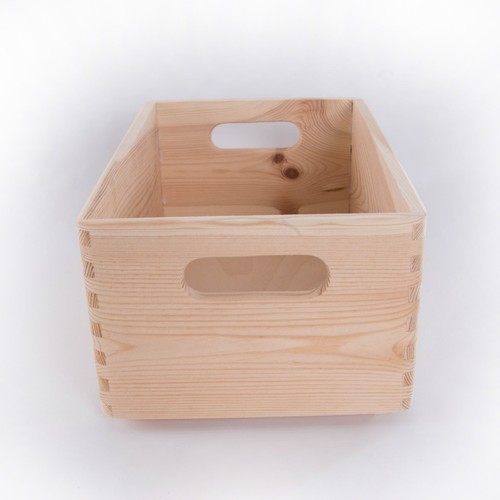 Large Wooden Storage Boxes / Plain Wood / Box with Lid / Crate Trunk Containers - 第 71/171 張圖片
