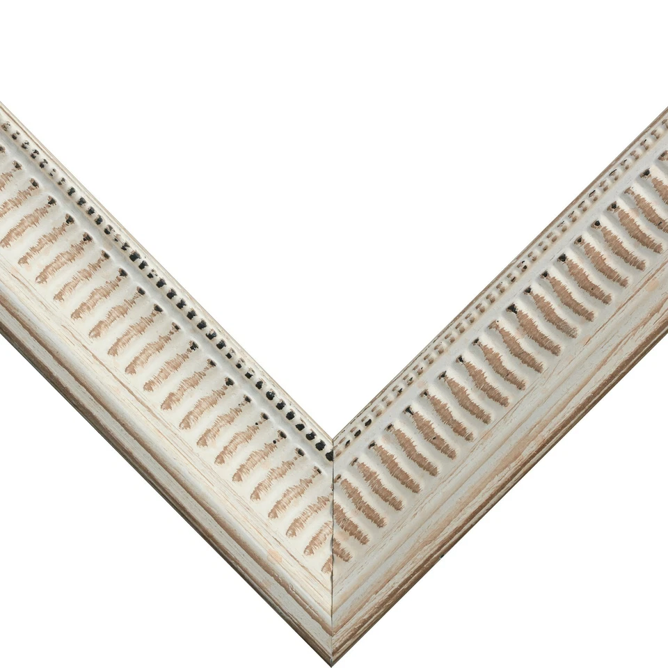 Craig Frames Luella 1", Ornate Wooden Whitewash Picture Frame With A single Mat - Image 3 of 4