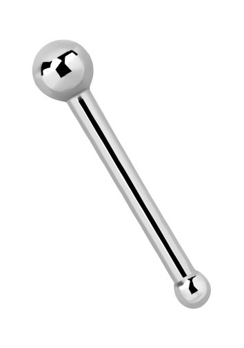 Nose Piercing Jewelry Nose Stud with Ball And Stopper IN 0,8mm Strength Steel
