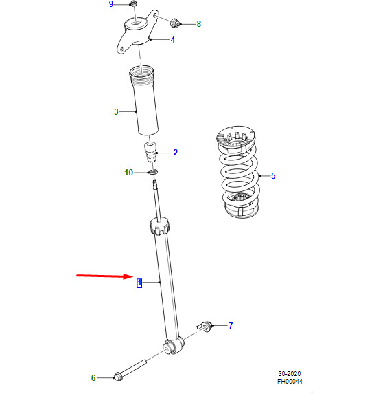 JAGUAR XE X760 Rear Shock Absorber T4N7357 NEW GENUINE | eBay 