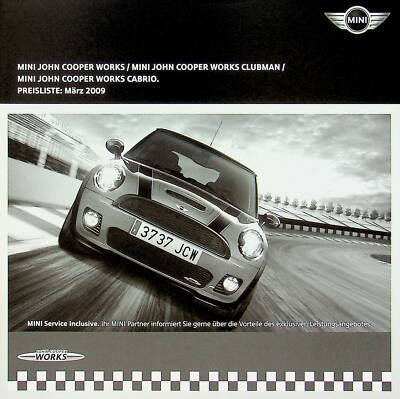 229615) Mini - John Cooper Works - Preisliste & Extras - Prospekt 03/2009