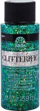 FolkArt Glitterific Glitter Paint 2oz-Evergreen Pack of 3 