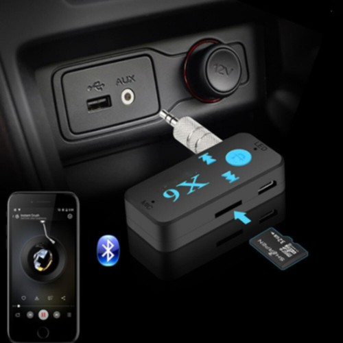 Car AUX X6 Bluetooth Receiver V4.1 TF Card Player Phone In/ 3.5mm Audio Stereo - Picture 9 of 10