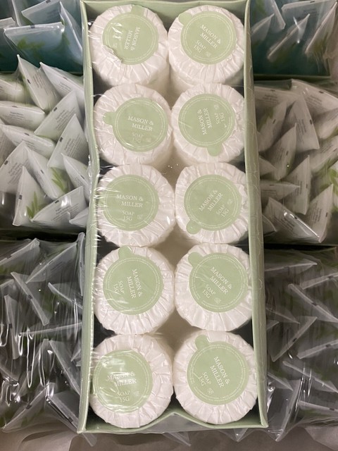 60 x Mason & Miller Shampoo Conditioner Shower Gel & Soap Hotel Travel 15 Each 60 x Mason & Miller Shampoo Conditioner Shower Gel & Soap Hotel Travel 15 Each