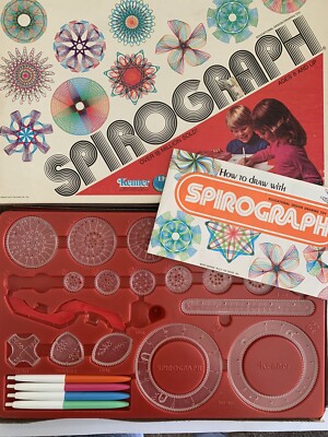 Spirograph Vintage Kenner 1421 Spiral Wheels Art Patterns Craft Kid Child