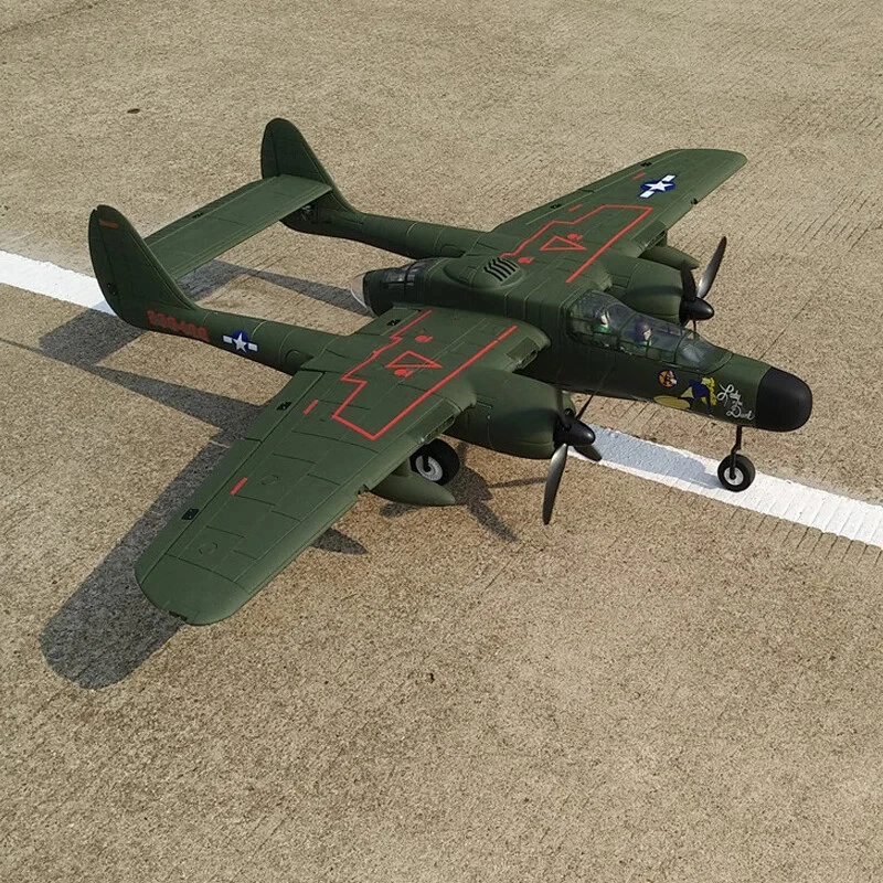 Dynam P61 Black Widow 1.5M Twin Engine Model Fighter 4S Power Rc Fixed Wing Remo - Image 4 of 4