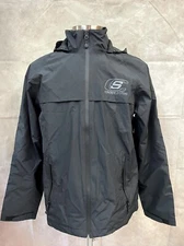 Port Authority "Concrete Systems" Men's Black Windbreaker Hooded Jacket Size M