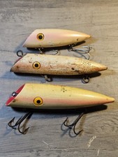 Vintage Wood USA Made Salmon Plugs Lot Of 3