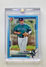 2021 Bowman MILKAR PEREZ #BD-117 Sky Blue /499 Paper Base | Mariners SEA BD117