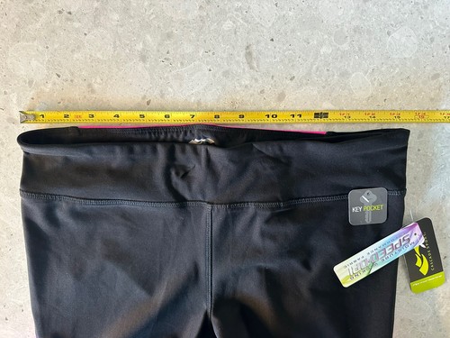 Cascade Sports Performance Capris Leggings Womens Size L - Black/Pink/Orange - Picture 10 of 13