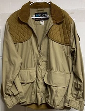 Mount'n Prairie Mens Large Tan Hunting Shooting Game Style Pouch Jacket Full Zip
