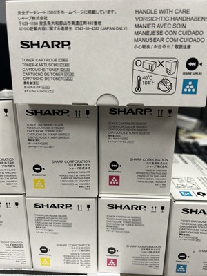 Genuine Sharp MX-C250/MX-C304WH Cyan Toner Cartridge MX-C30NTC, MX-C30NT-C
