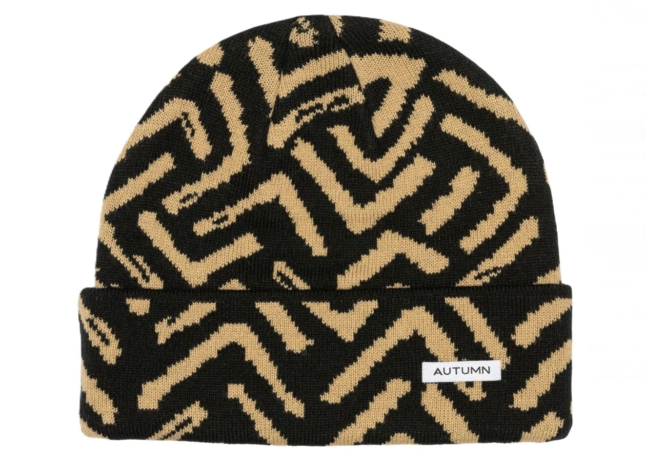 AUTUMN SELECT FIT Men's Beanie - Geo Black - One Size - NWT