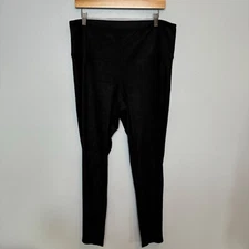 RUBY RIBBON black faux suede high rise leggings size XXL Womens Plus Size