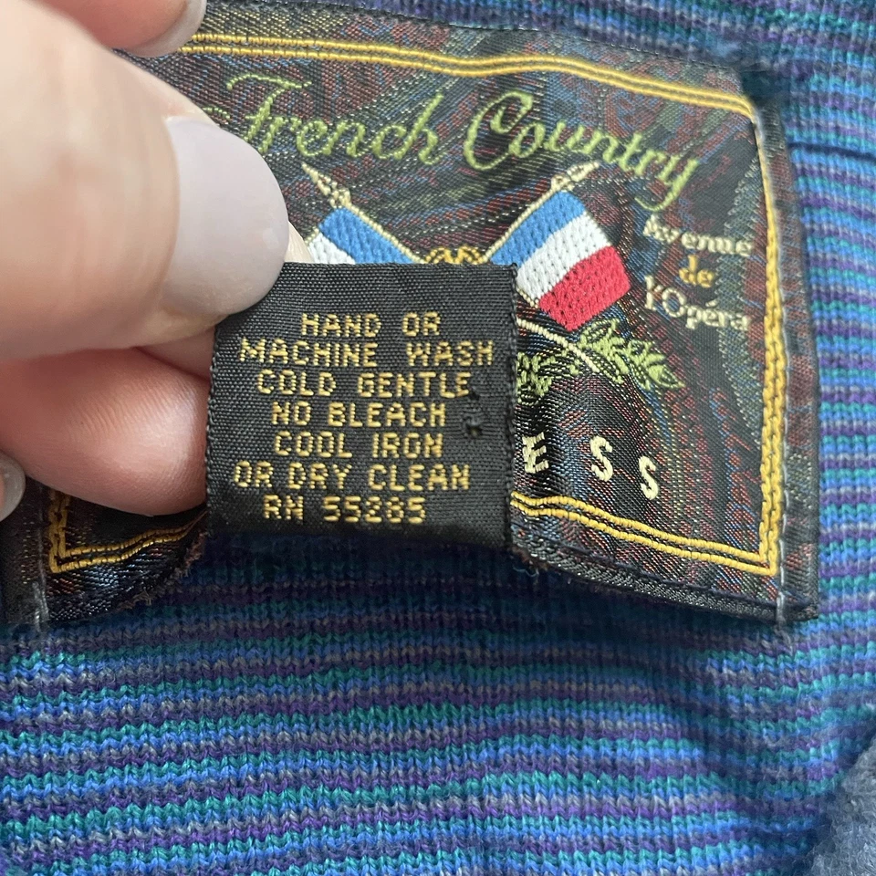 Camisa Express Vintage Años 90 Hombres Grande Azul Púrpura Geométrica Vellón 1/4 Cremallera Con Capucha Foto 4 de 4