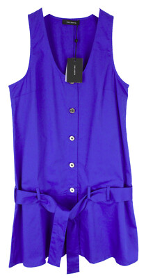 Cop Copine Minogue Kleid Damen (Eu) 38 mit Gürtel Knöpfe Rundhals Dehnbar