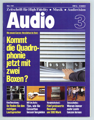 Audio 1981/3 Carver C-4000/C-500 ,KM 52 ,Dual CR 1710,Marantz SR 810