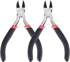 2 Pack Small Wire Cutters,Side Cutters for Crafts,Flush Cutting Pliers for Jewel